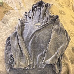 Women's Hooded Sweater in Light Blue